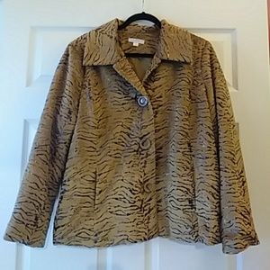 Erin Polyester Animal Print Coat